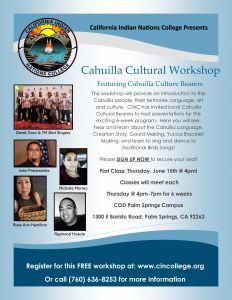 Cahuilla Cultural Workshop Summer 2022